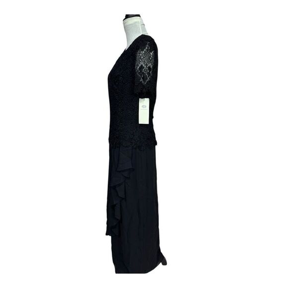 Aspeed USA Black lace evening gown with ruffled hem #gothglam #eveningwear mediu - Picture 4 of 10